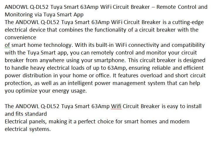 WIFI Geyser Breaker, WIFI Smart Switch and WIFI Plug Support TUYA App