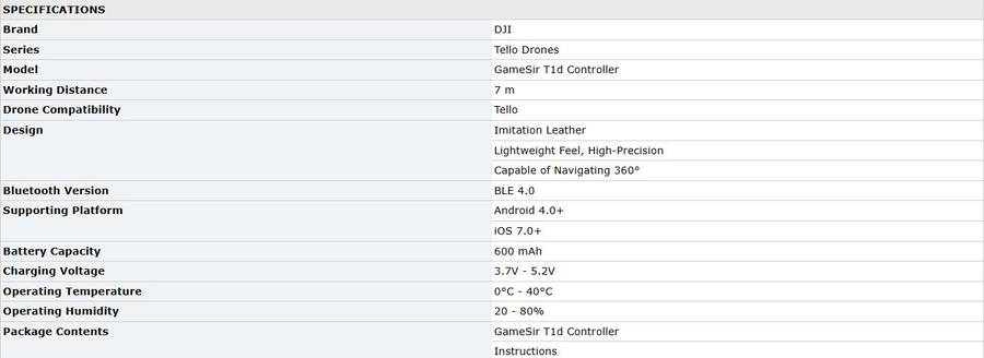 Tello Gamesir T1d controller
