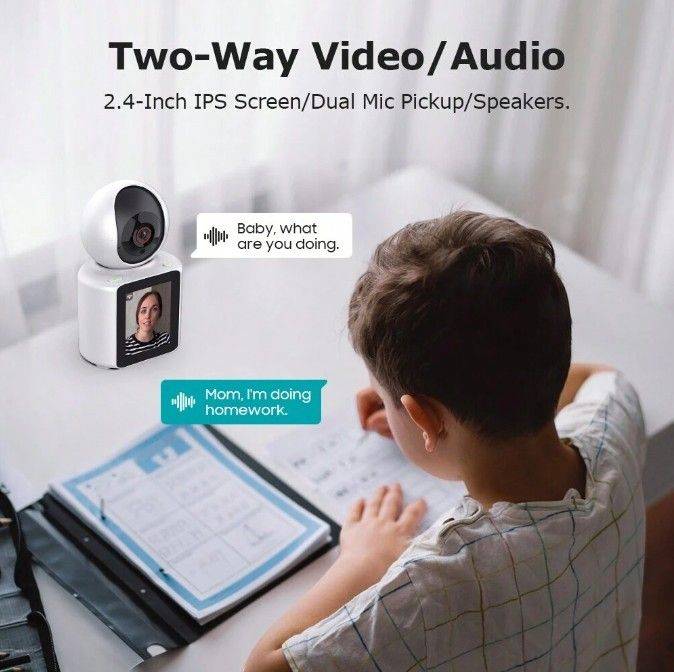 2 Way Wireless Smart Video Call Camera With 2.8" Screen