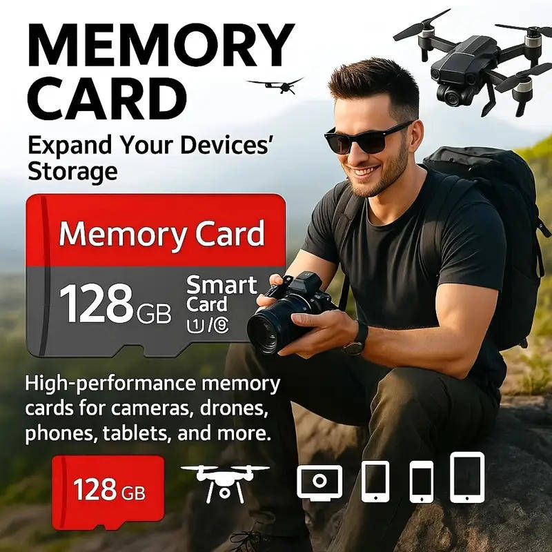128GB Memory Card with Adapter