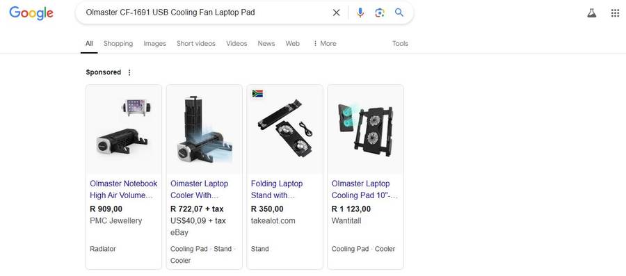 Olmaster USB Cooling Fan Laptop Pad Stand worth R900