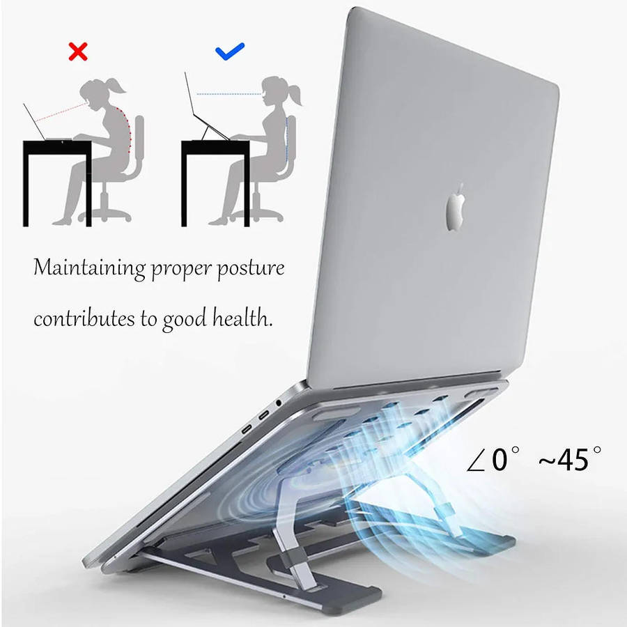Laptop & Tablets Aluminum Stand - Adjustable & Foldable