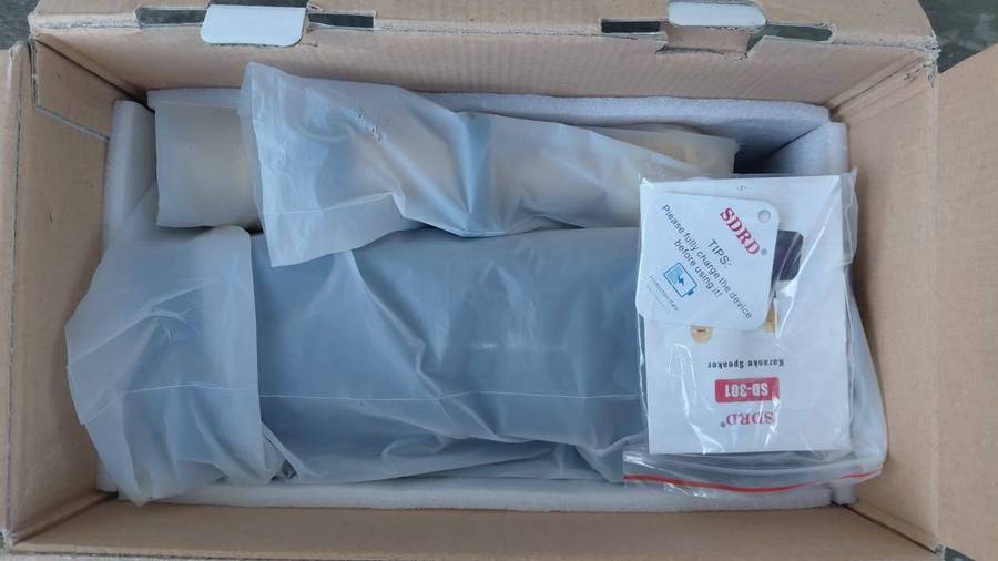 SDRD SD-301 2 in 1 Family KTV Portable Wireless Live Dual Microphone + Bluetooth Speaker