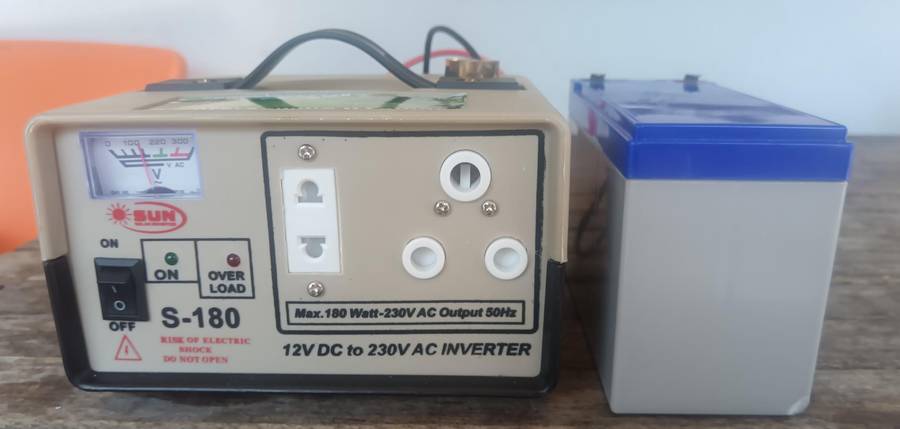 Solar Powered Inverter Plus Deep Cycle Battery