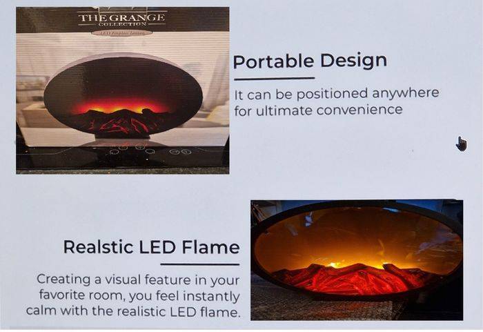 32cm Electric LED Flame Effect Fireplace