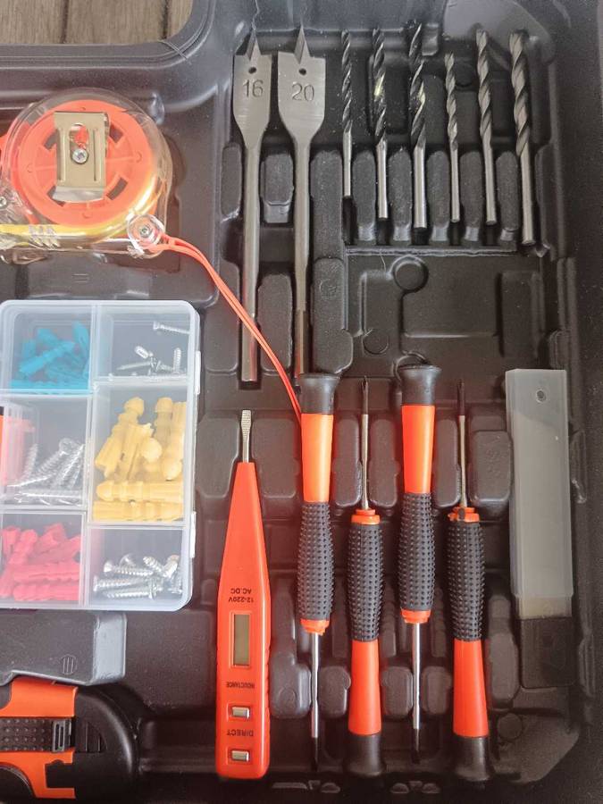 Cordless Electric Drill Set with 2 x 7500mAh Batteries