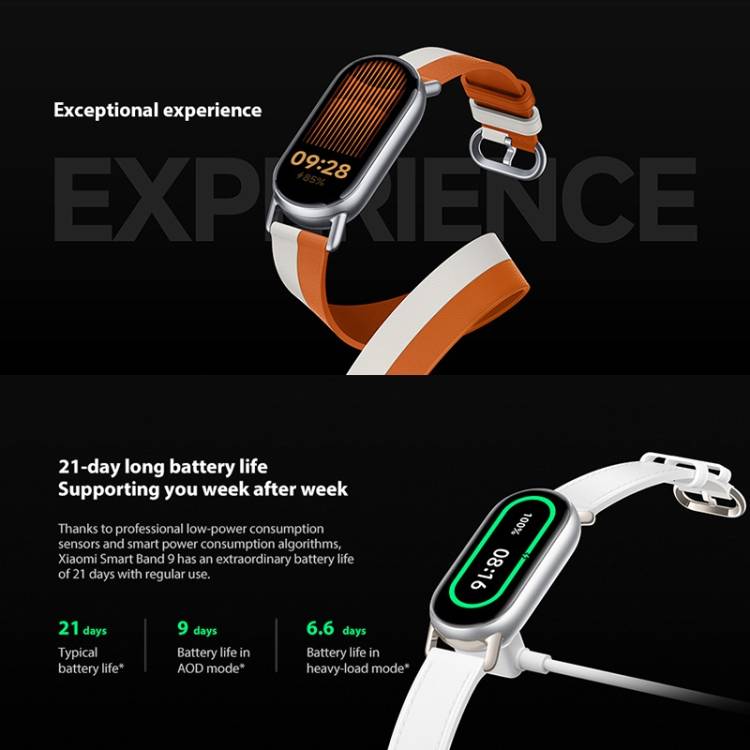 Xiaomi Smart Band 9 - Latest Generation - Glacier Silver