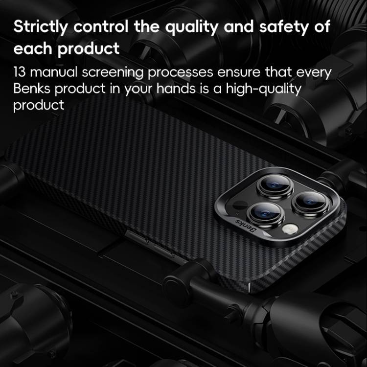 Benks Classic Kevlar 600D Fiber MagSafe Phone Case Compatible with Apple iPhone 16 Plus