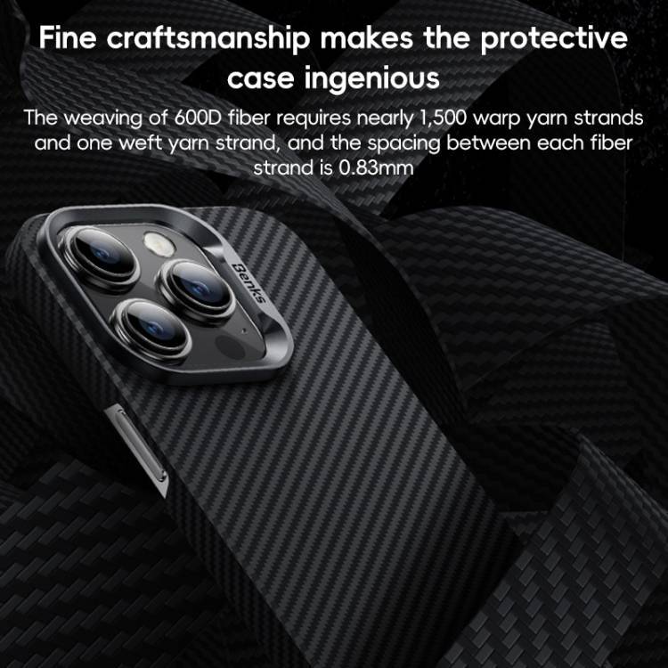 Benks Classic Kevlar 600D Fiber MagSafe Phone Case Compatible with Apple iPhone 16 Plus
