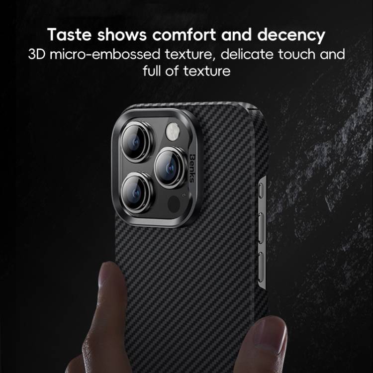 Benks Classic Kevlar 600D Fiber MagSafe Phone Case Compatible with Apple iPhone 16 Plus