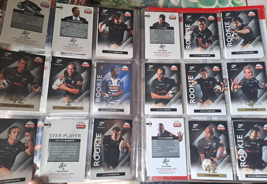 Rugby collectors' cards 2012 Big Ball Trading Cards [167 CARDS] See below for list of cards present