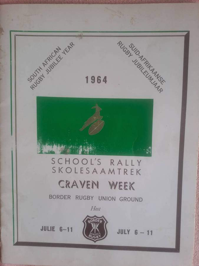 Rugby brochure. 1964 Craven Week Tournament East London. First ever Craven Week