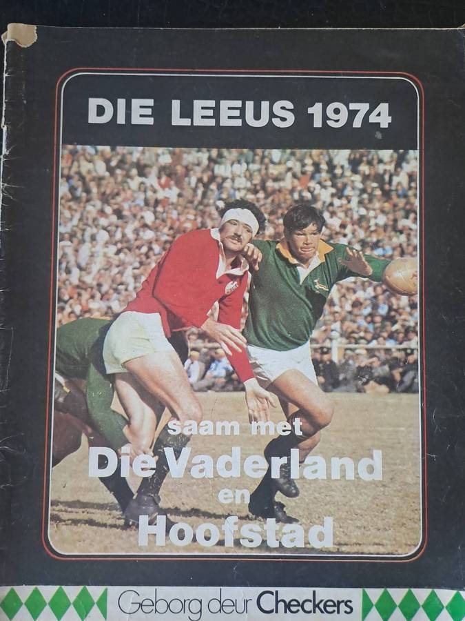 Rugby brochure 1974 British Lions to SA post-tour brochure 54 pp