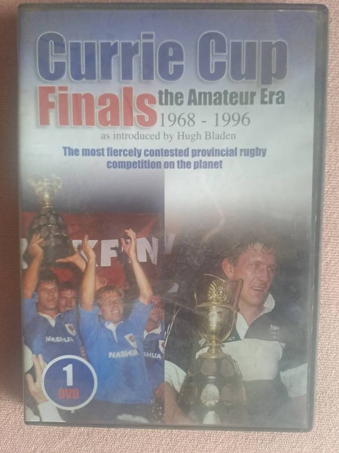 Rugby DVD  Currie Cup finals The amateur era 1968-1996. See condition below
