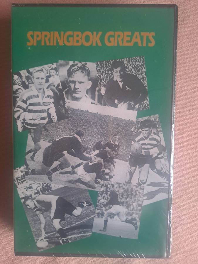 Rugby video Springbok Greats. Has never been opened. Still in original wrapping See condition below