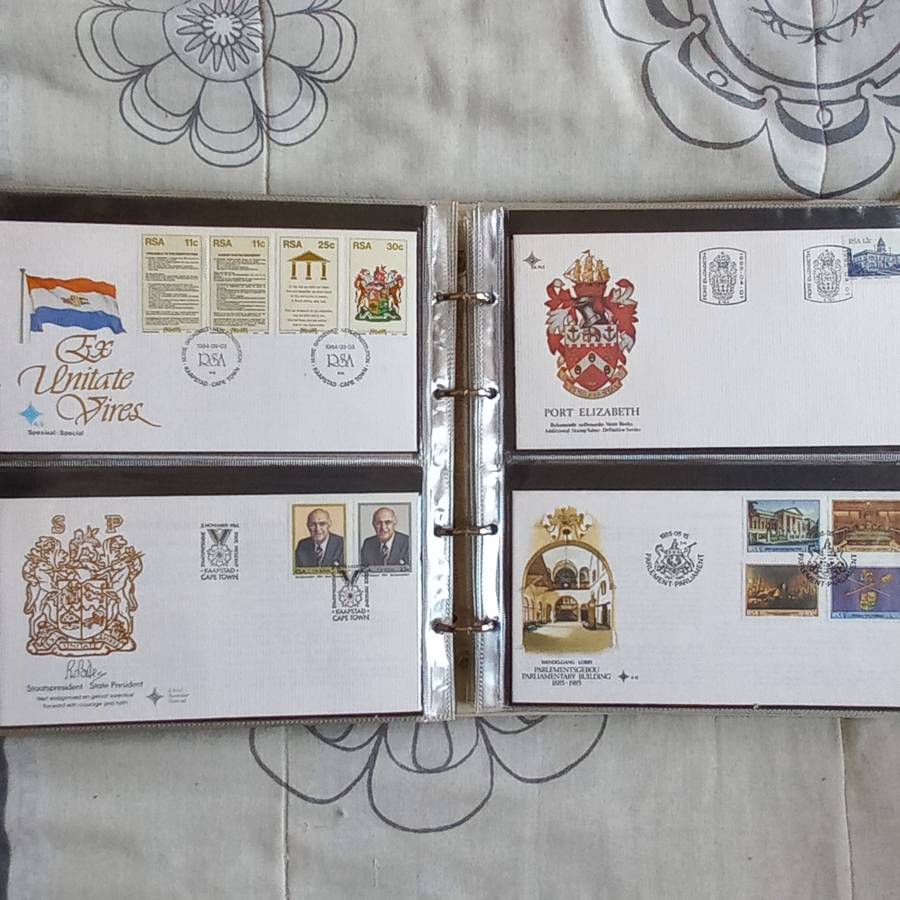 FDC Album - 22 Double-sided Album Pages - Includes RSA FDC's