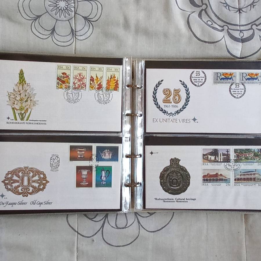 FDC Album - 22 Double-sided Album Pages - Includes RSA FDC's