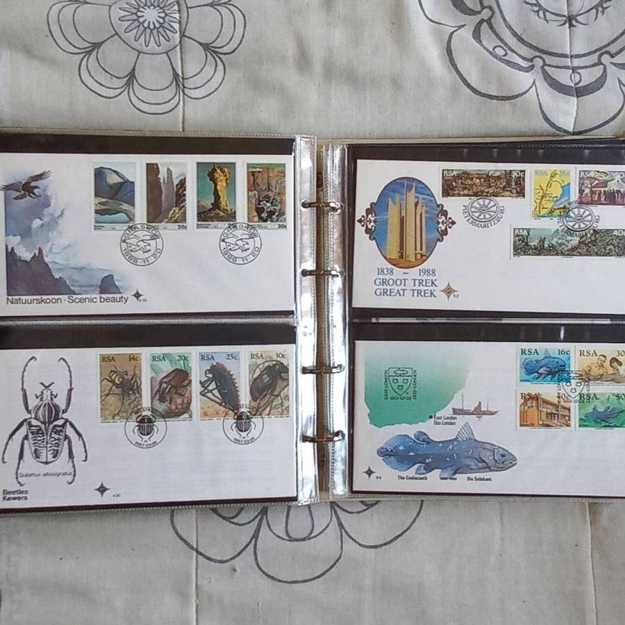 FDC Album - 22 Double-sided Album Pages - Includes RSA FDC's