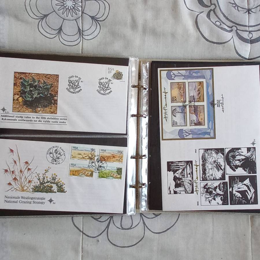 FDC Album - 22 Double-sided Album Pages - Includes RSA FDC's