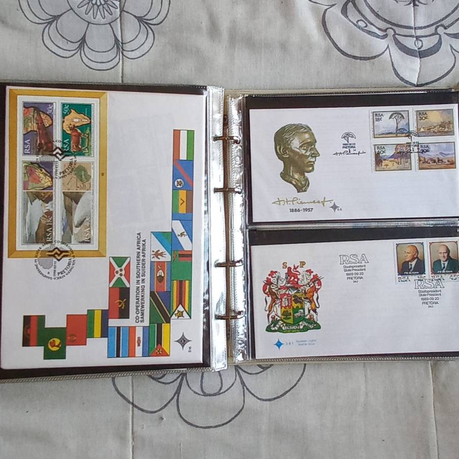 FDC Album - 22 Double-sided Album Pages - Includes RSA FDC's