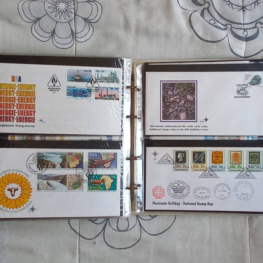 FDC Album - 22 Double-sided Album Pages - Includes RSA FDC's