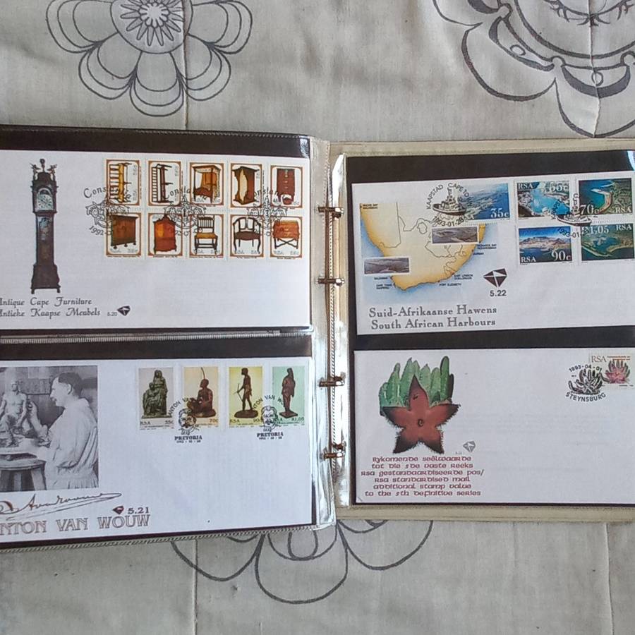 FDC Album - 22 Double-sided Album Pages - Includes RSA FDC's