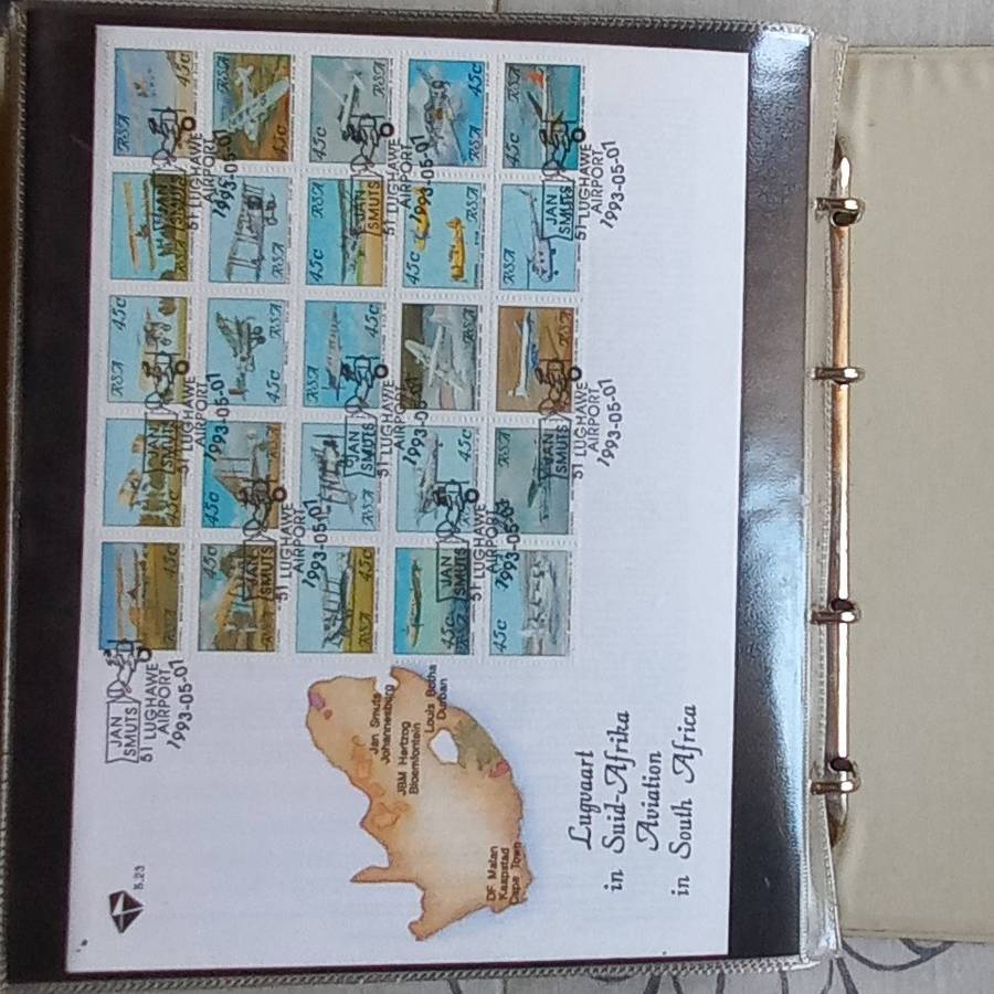 FDC Album - 22 Double-sided Album Pages - Includes RSA FDC's