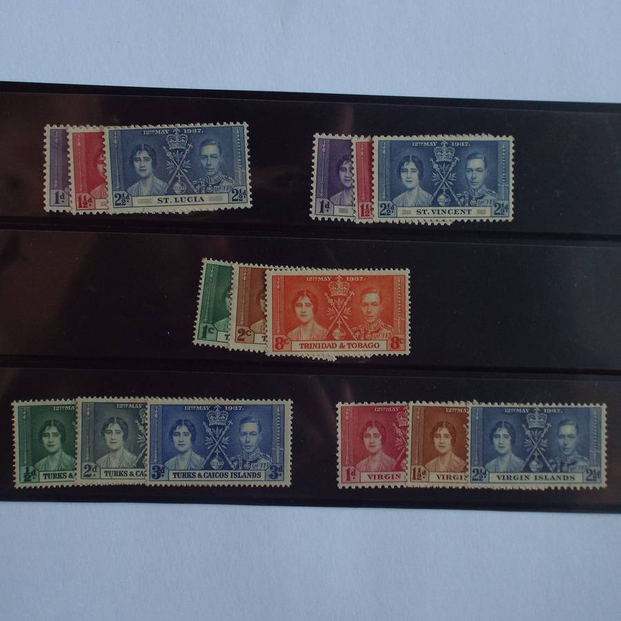 GB Colonies/Dependancies - 1937 Coronation of KGVI - 22 Sets of Singles - Unused/Used