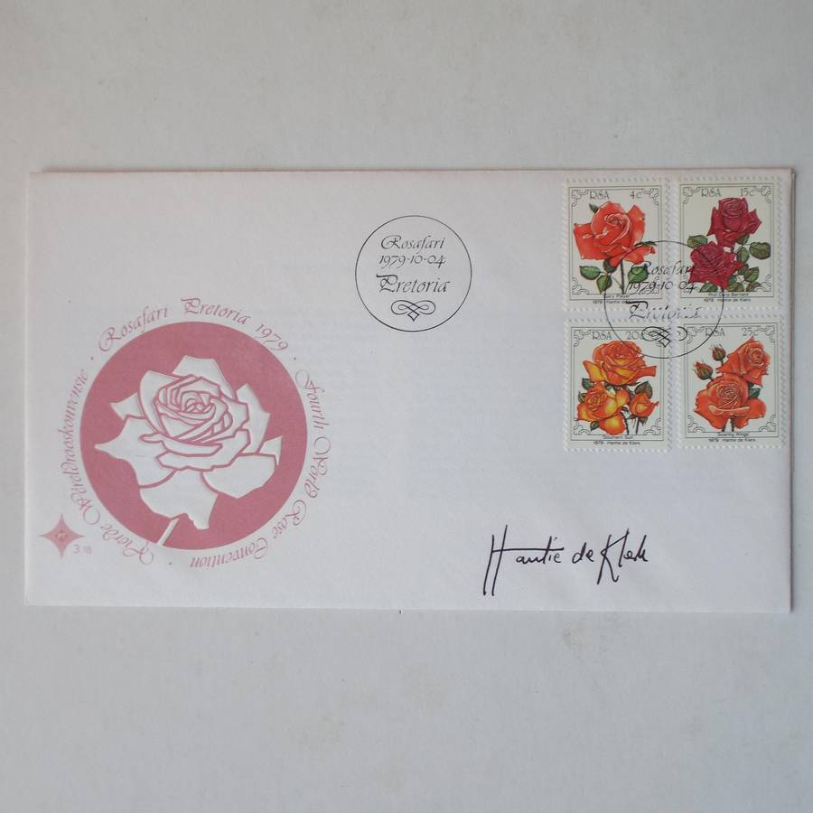 RSA - 1979 4th Rose Convention - FDC # S4 and 3.19 - Signed by Artist