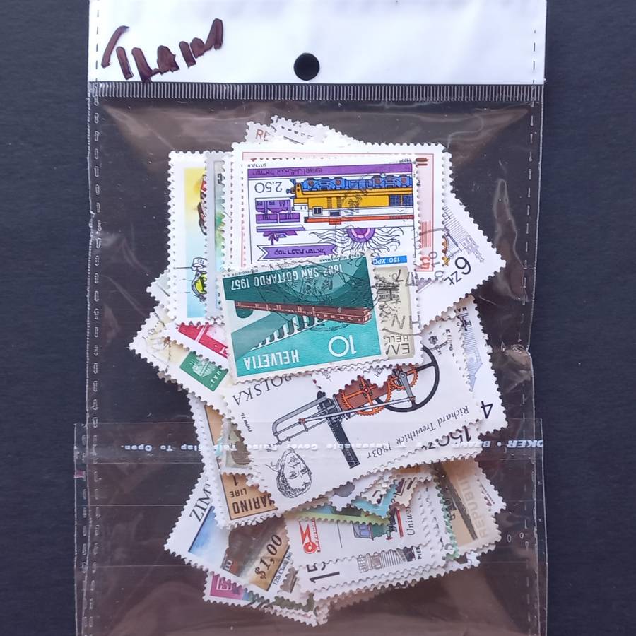 Thematics - Trains & Locomotives - 140 stamps in packet - no obvious duplication