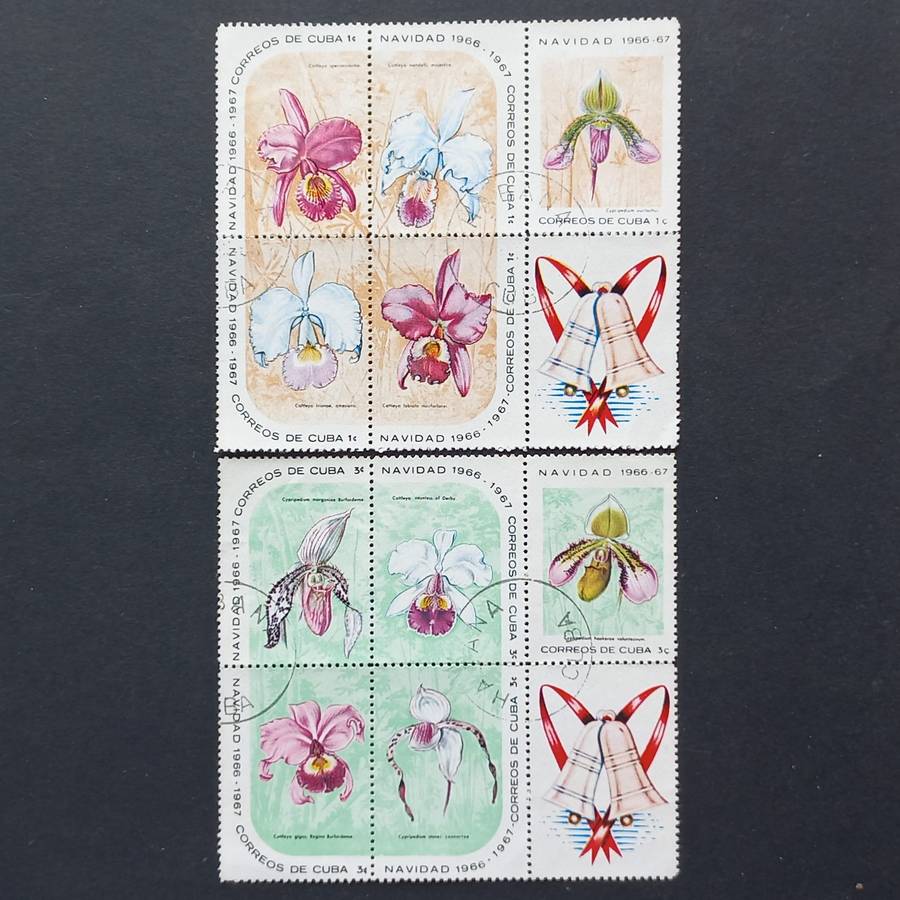 Thematics - Cuban Orchids - 2 x blocks of 6 - no duplication