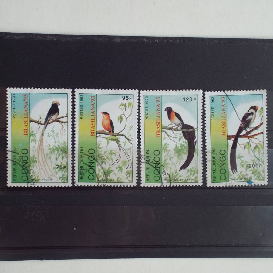 Thematics - Birds from Congo - 4 stamps  - no duplication