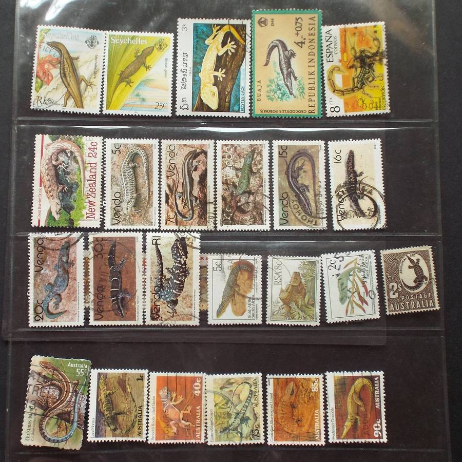 Thematics - Reptiles & Scorpions - 48 stamps - Mixed World - no duplication