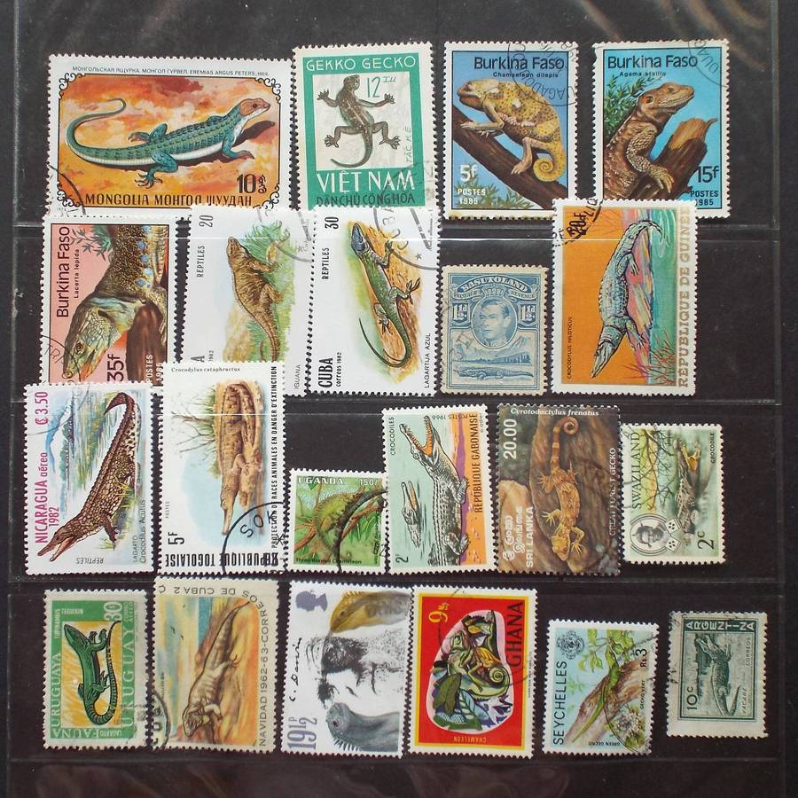 Thematics - Reptiles & Scorpions - 48 stamps - Mixed World - no duplication