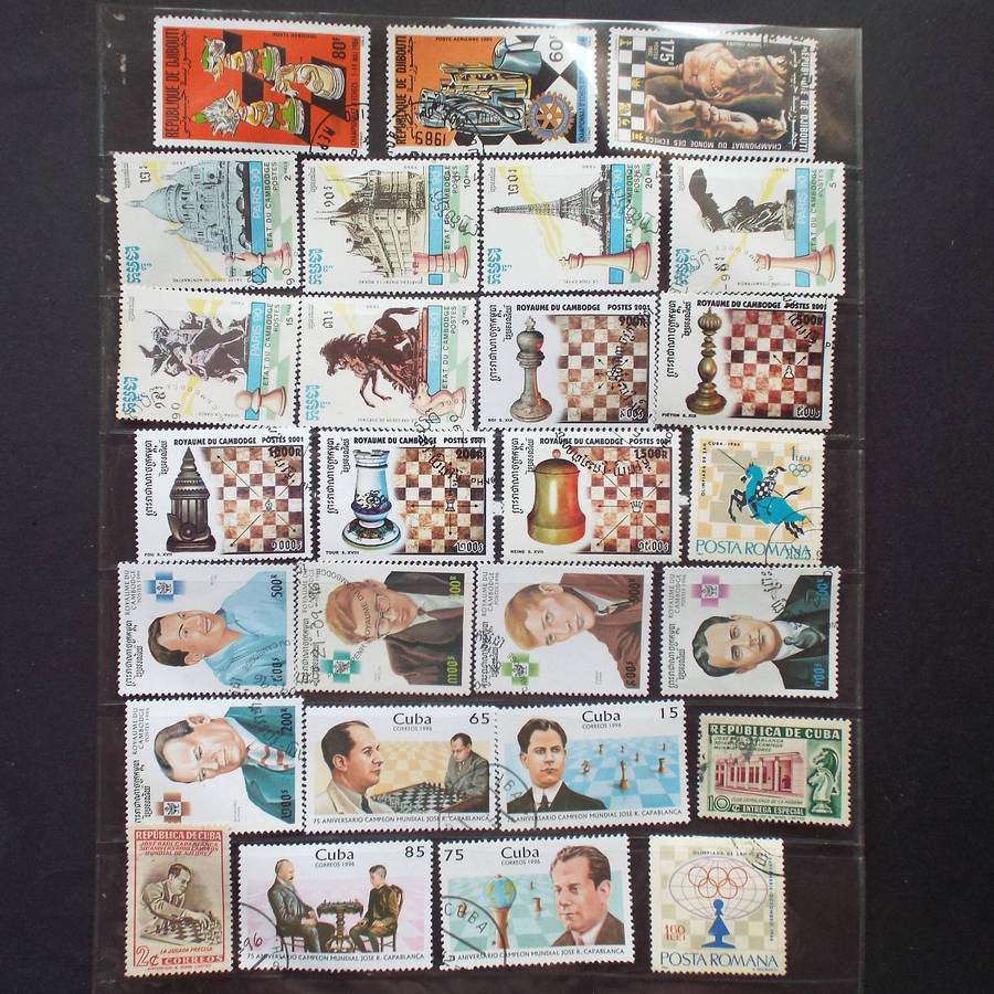 Thematics - Chess - 116 stamps - Mixed World - no duplication