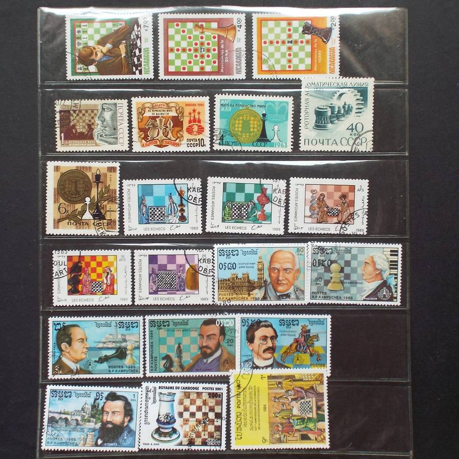 Thematics - Chess - 116 stamps - Mixed World - no duplication