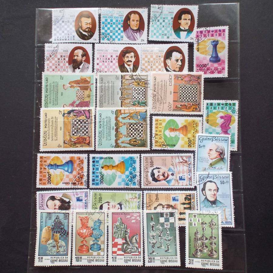Thematics - Chess - 116 stamps - Mixed World - no duplication