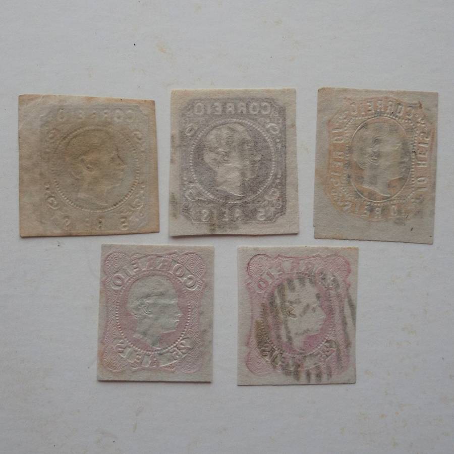 Portugal - 1862 Defin Issue "King Luis" (Imperf) - Part Set of Singles - Used