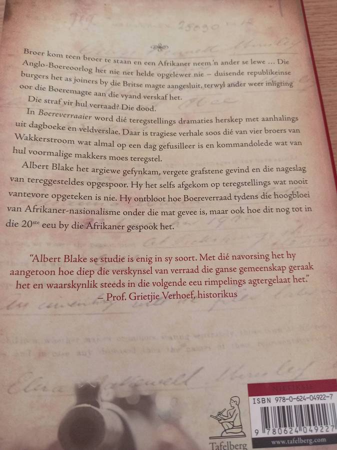 Boereverraaier : Albert Blake