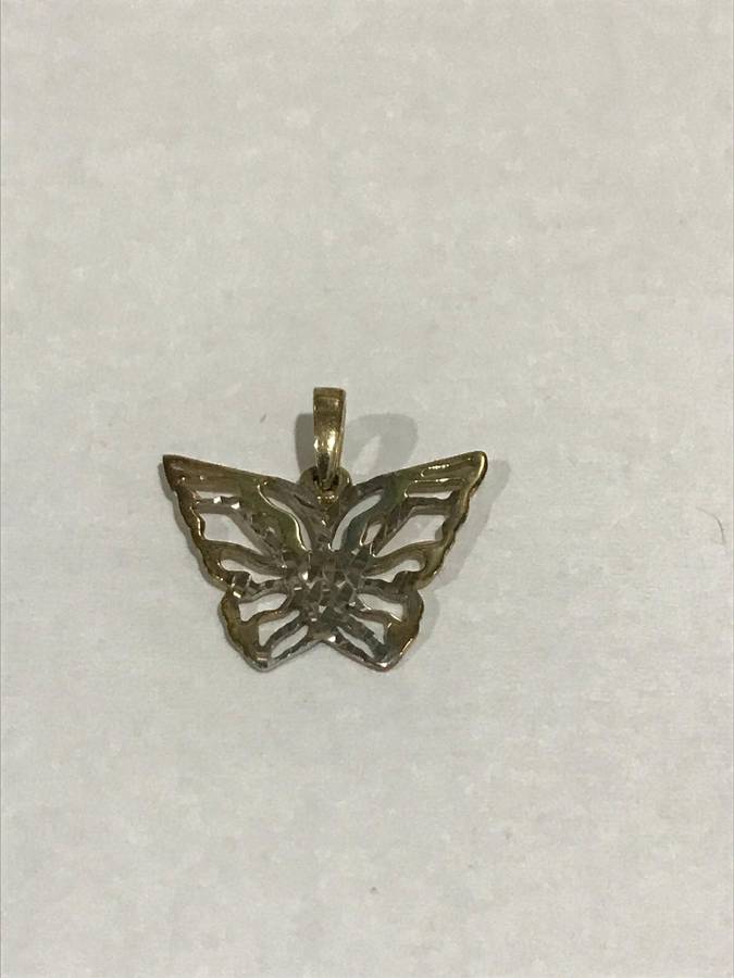 Solid 9ct Gold Butterfly Pendant