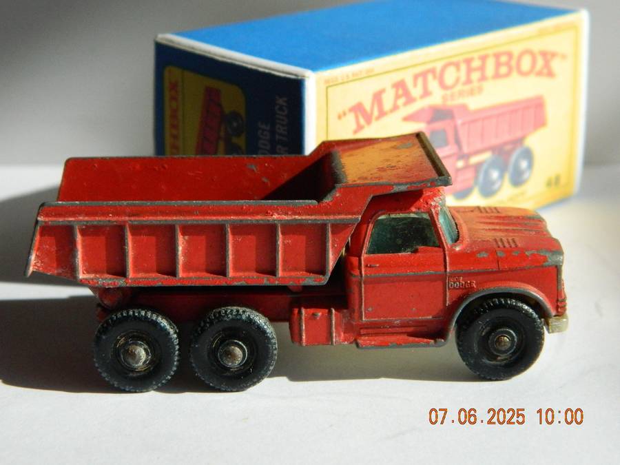 MATCHBOX SERIES  -  48  -  DODGE DUMPER TRUCK  -  ORIGINAL BOX