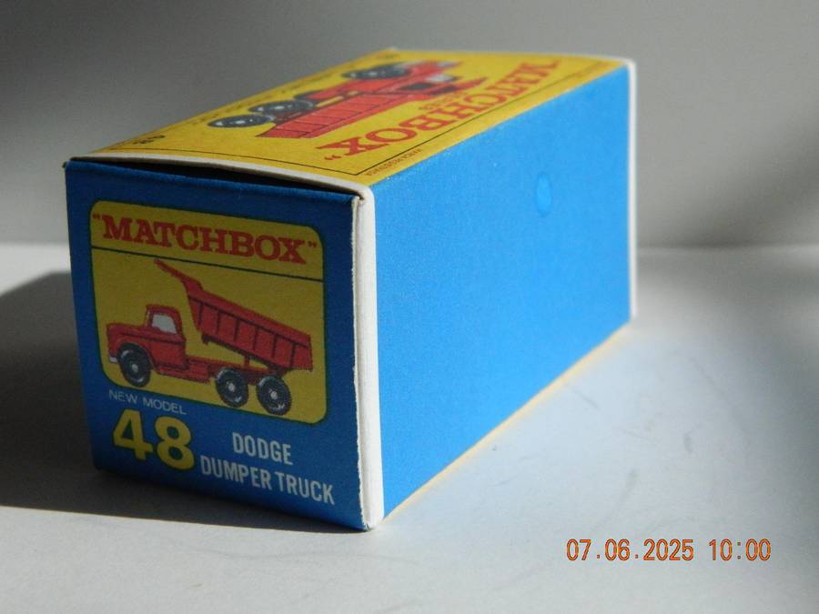 MATCHBOX SERIES  -  48  -  DODGE DUMPER TRUCK  -  ORIGINAL BOX