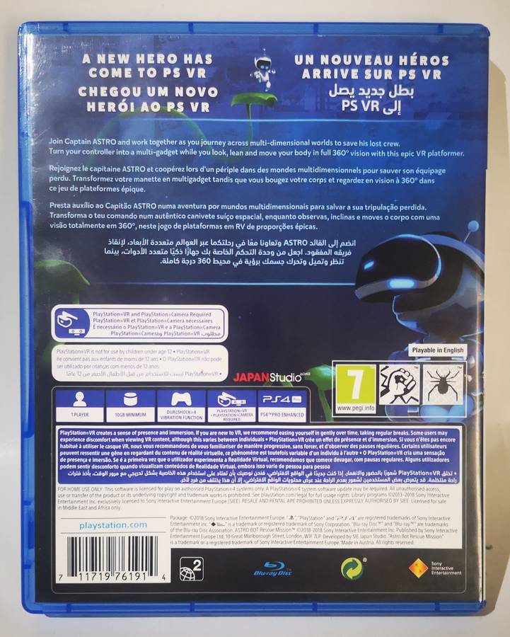 Astro Bot - Rescue Mission (PS4 VR) / As New