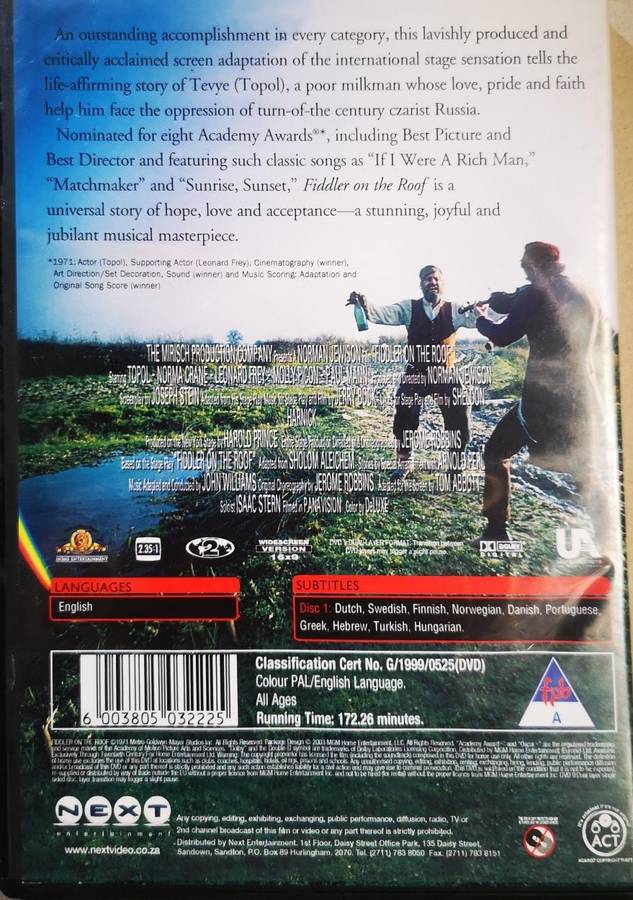 Fiddler on the Roof (DVD) NE