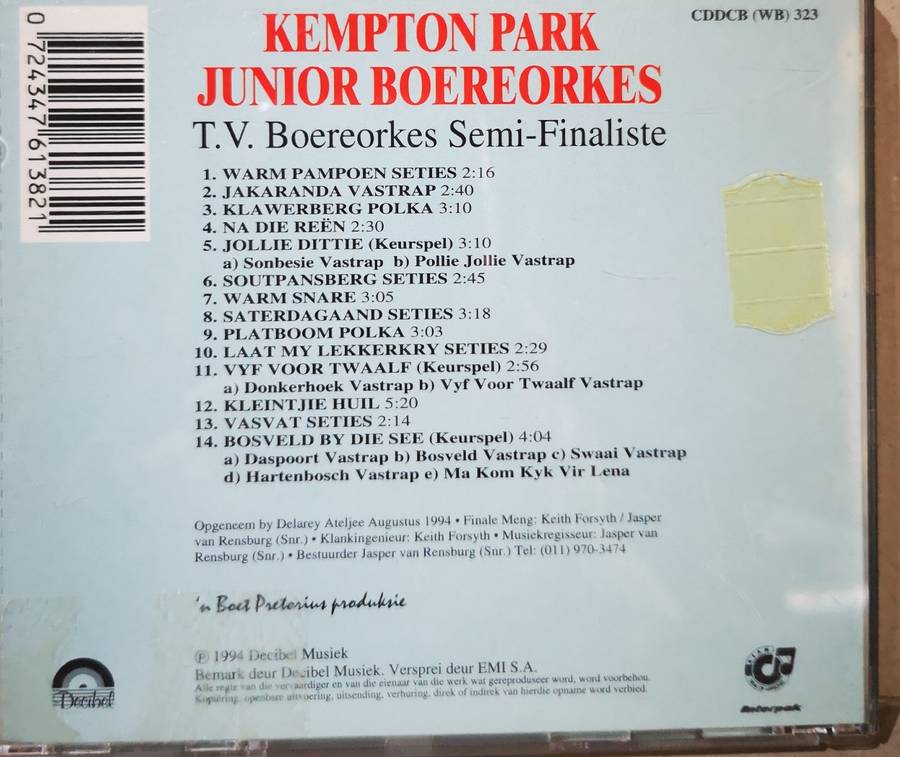 Kempton Park Junior Boereorkes - TV Boereorkes Semi-Finaliste (CD)