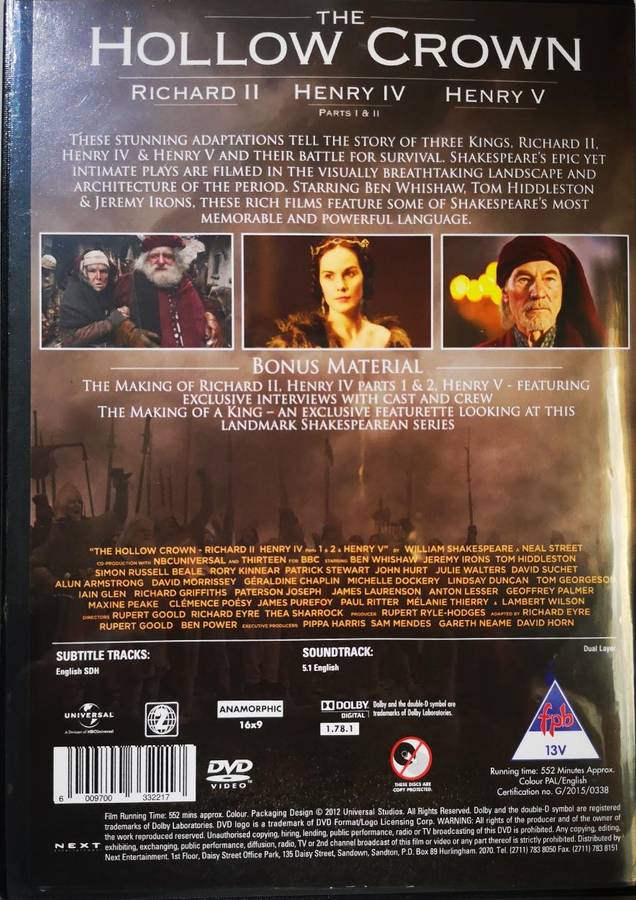 The Hollow Crown - Parts I & II (4-DVD)