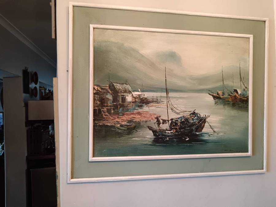 Oil on Canvas by Yat Siu Framed
