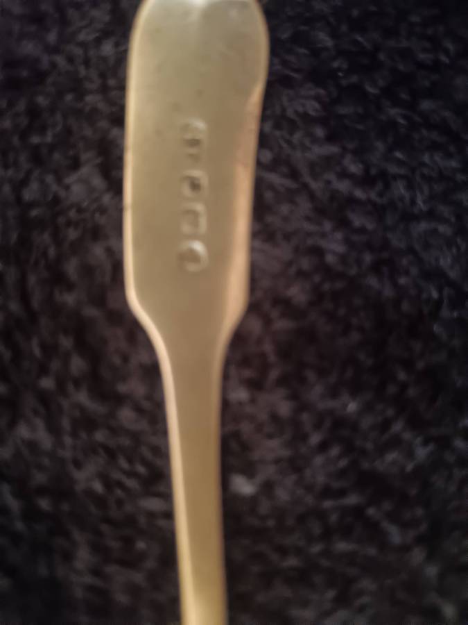 Silver London Hallmarked Charles Shipway4x Fiddel Back Spoons & 4 x Condiment spoons Weight 211Grams