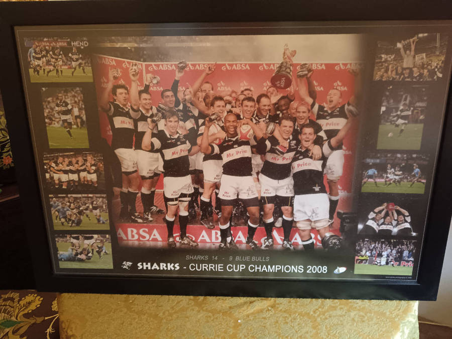 Framed Photograph by Kevin James Photography Sharks Currie Cup Champions 2008