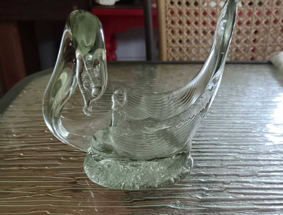 Vintage Glass Swan